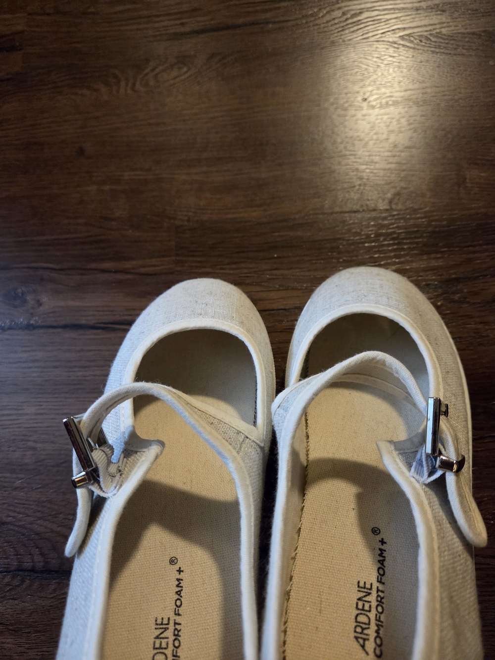 ☀️ 3/$15 - Ardene Cream Mary Jane Canvas Shoes with Buckle - Picture 6 of 9